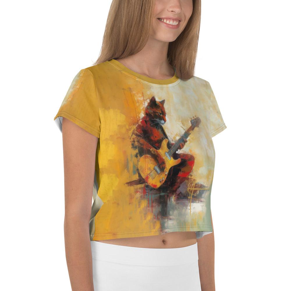 Melodic Mastery All-Over Print Crop Tee - Beyond T-shirts