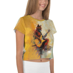 Melodic Mastery All-Over Print Crop Tee - Beyond T-shirts