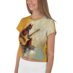 Melodic Mastery All-Over Print Crop Tee - Beyond T-shirts