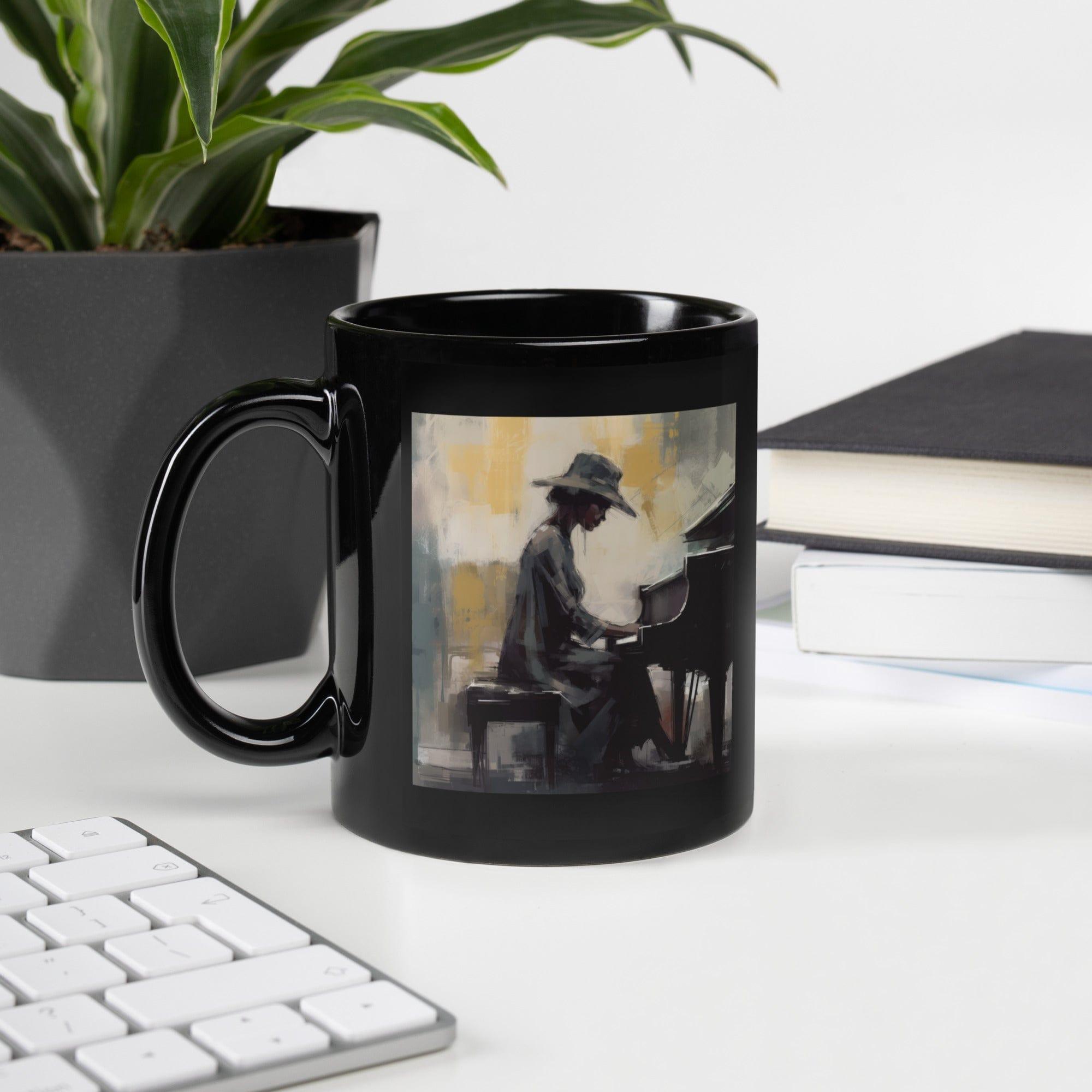 Melodic Mirage Black Glossy Mug - Beyond T-shirts