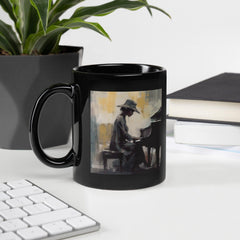 Melodic Mirage Black Glossy Mug - Beyond T-shirts