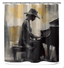 Melodic Mirage Shower Curtain - Beyond T-shirts