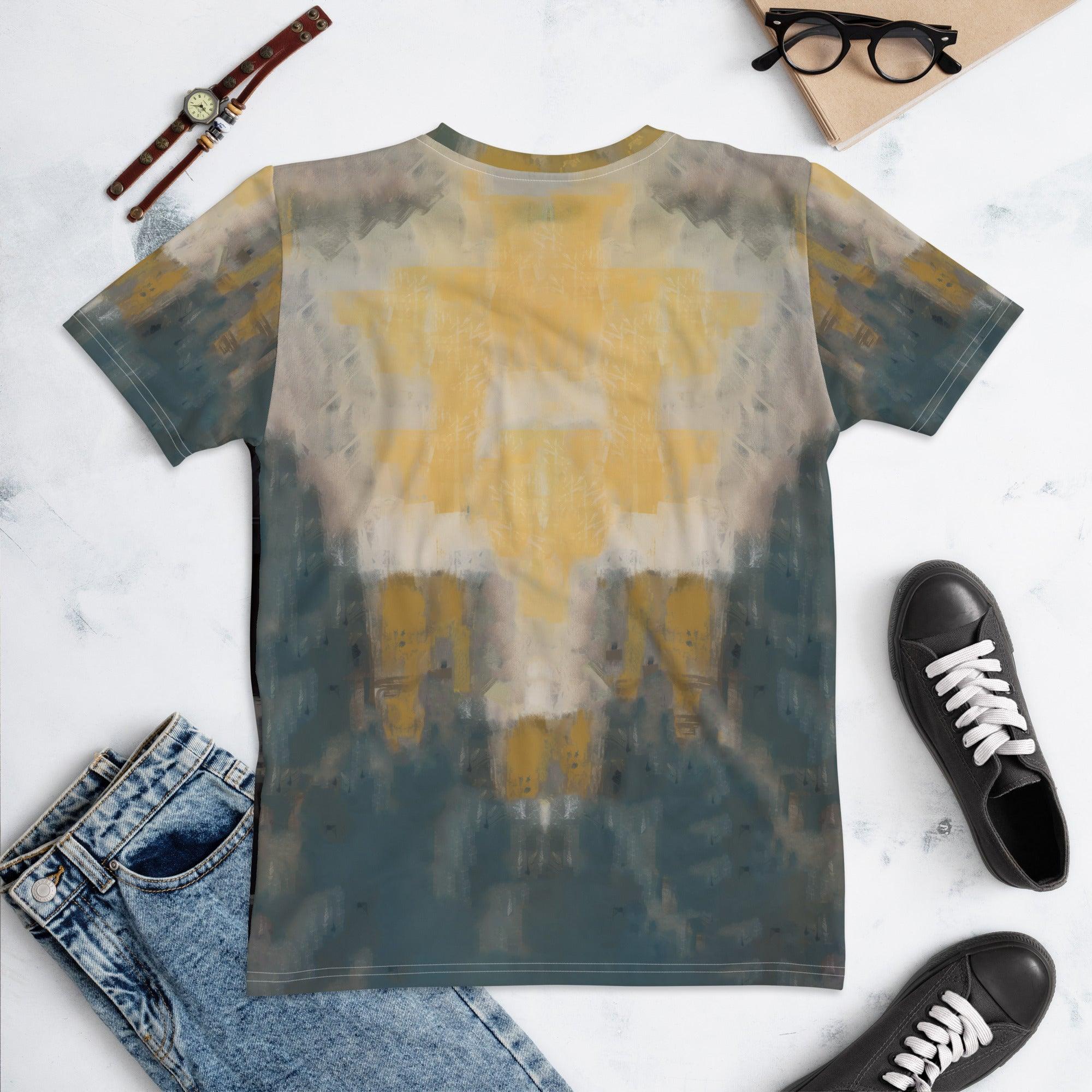 Lifestyle shot of the Melodic Mirage Women's Tee paired with jeans.