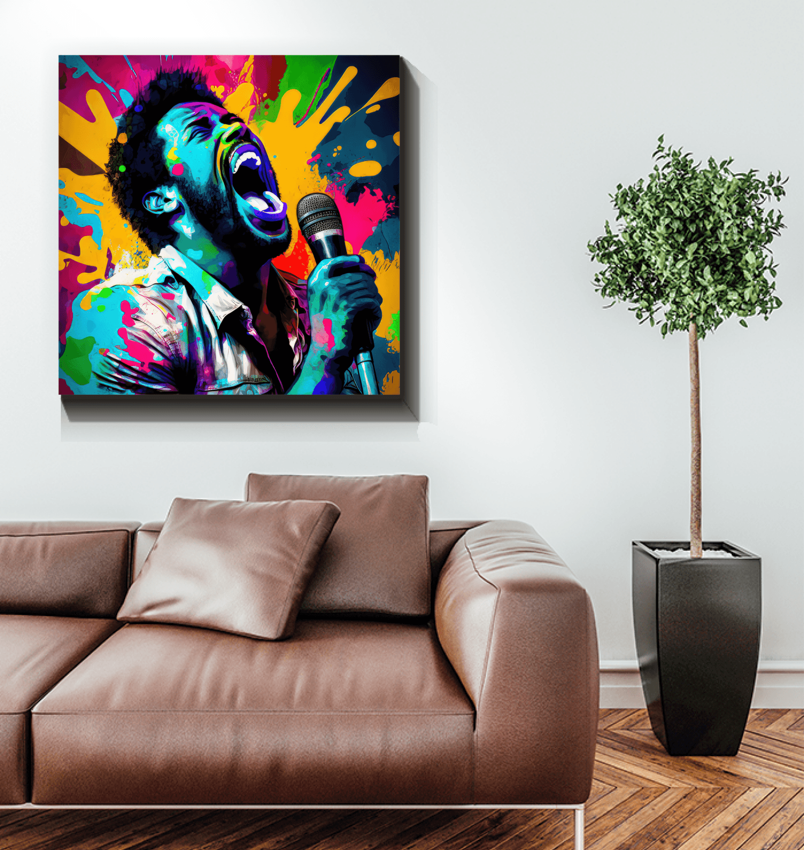 Melodic Notes Illuminate Art Wrapped Canvas - Beyond T-shirts