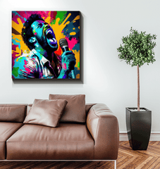 Melodic Notes Illuminate Art Wrapped Canvas - Beyond T-shirts