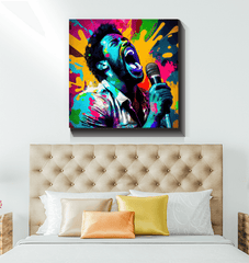 Melodic Notes Illuminate Art Wrapped Canvas - Beyond T-shirts