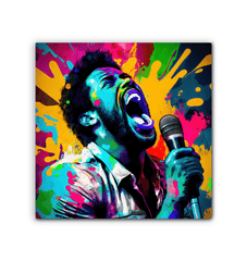 Melodic Notes Illuminate Art Wrapped Canvas - Beyond T-shirts