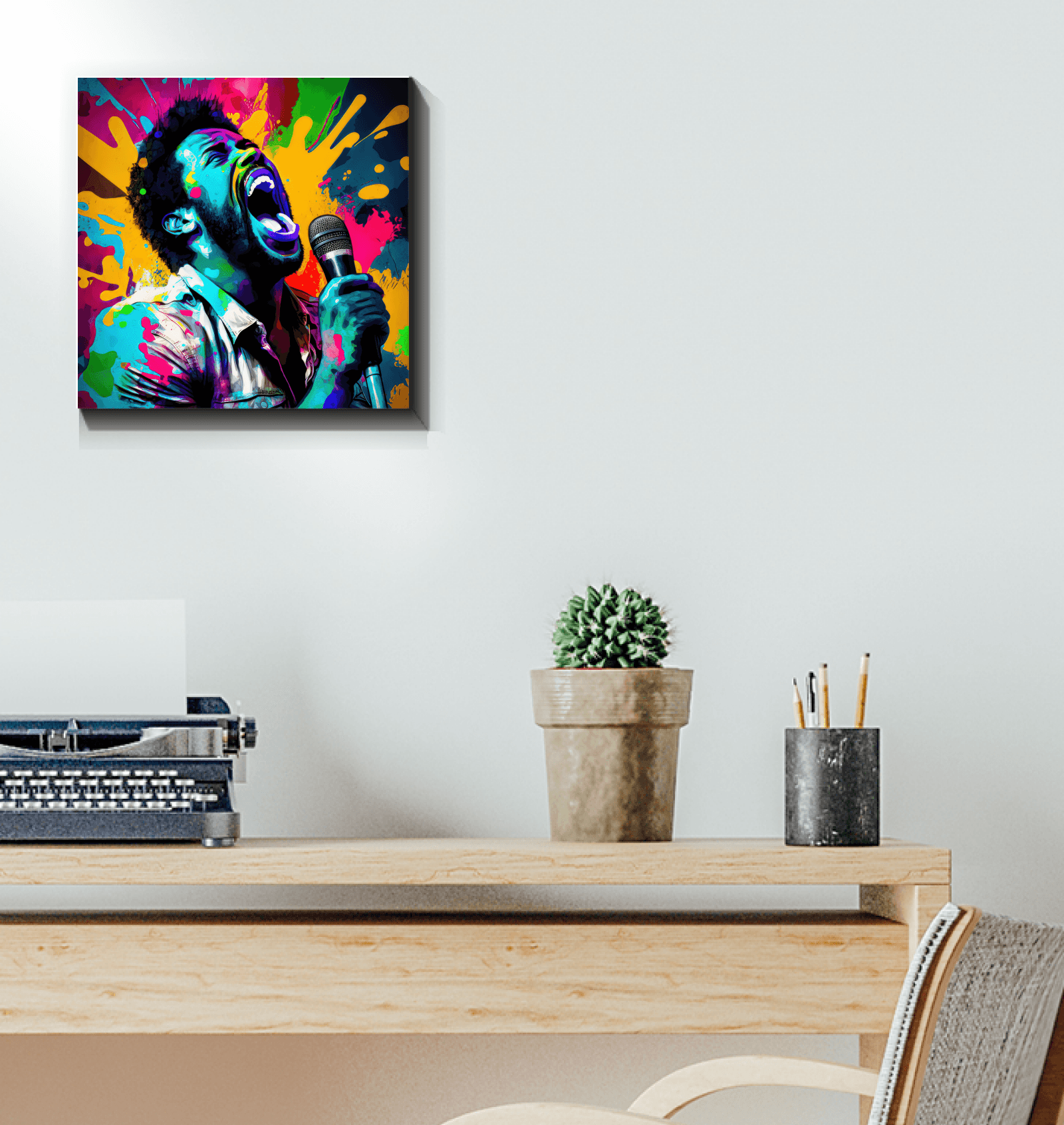 Melodic Notes Illuminate Art Wrapped Canvas - Beyond T-shirts