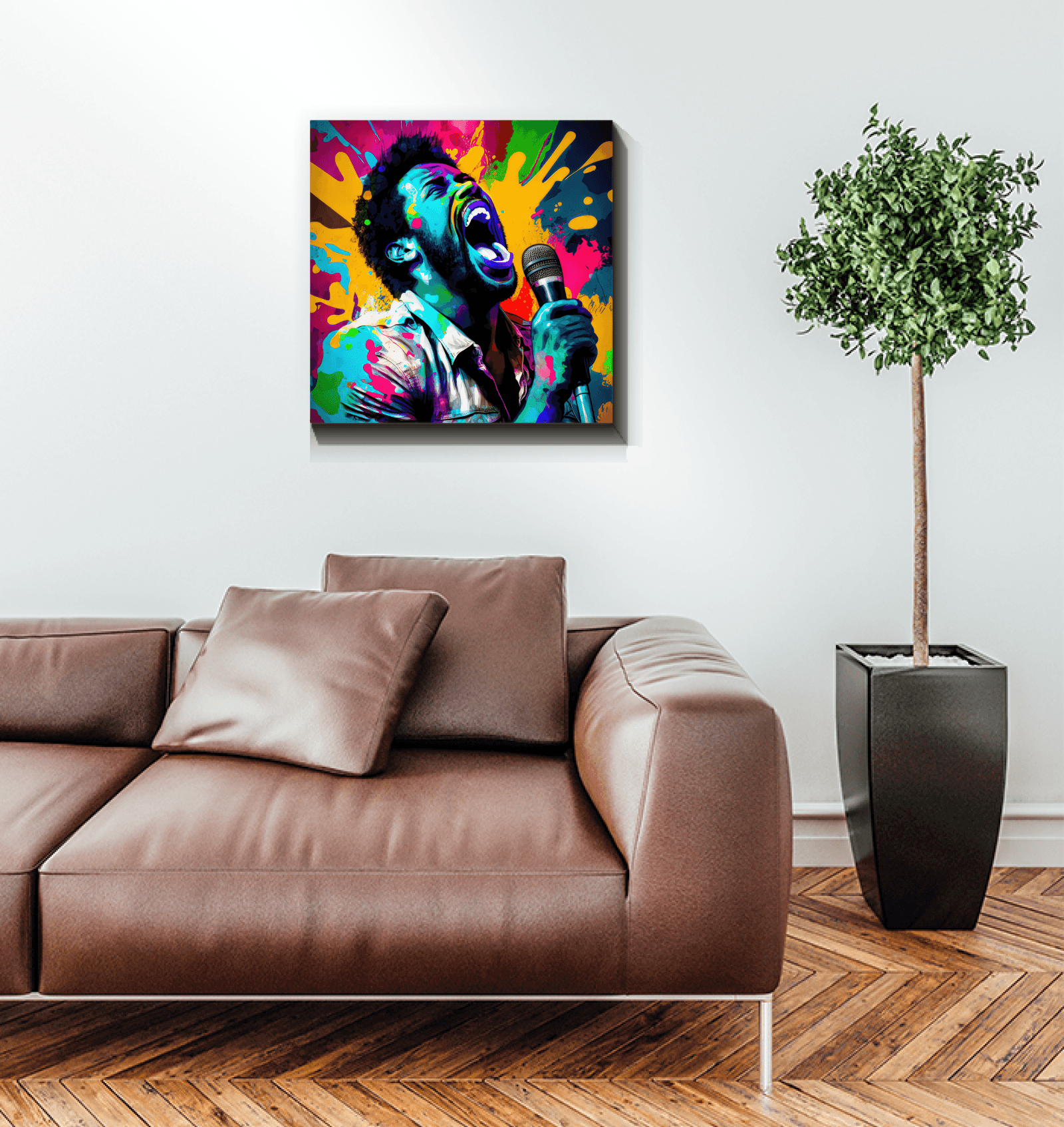 Melodic Notes Illuminate Art Wrapped Canvas - Beyond T-shirts
