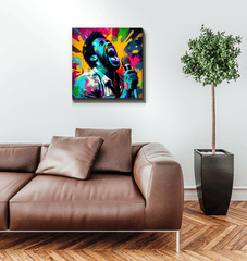 Melodic Notes Illuminate Art Wrapped Canvas - Beyond T-shirts