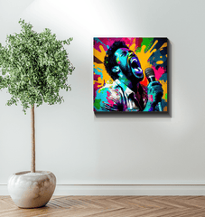 Melodic Notes Illuminate Art Wrapped Canvas - Beyond T-shirts