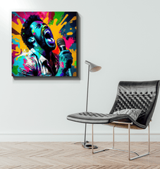 Melodic Notes Illuminate Art Wrapped Canvas - Beyond T-shirts