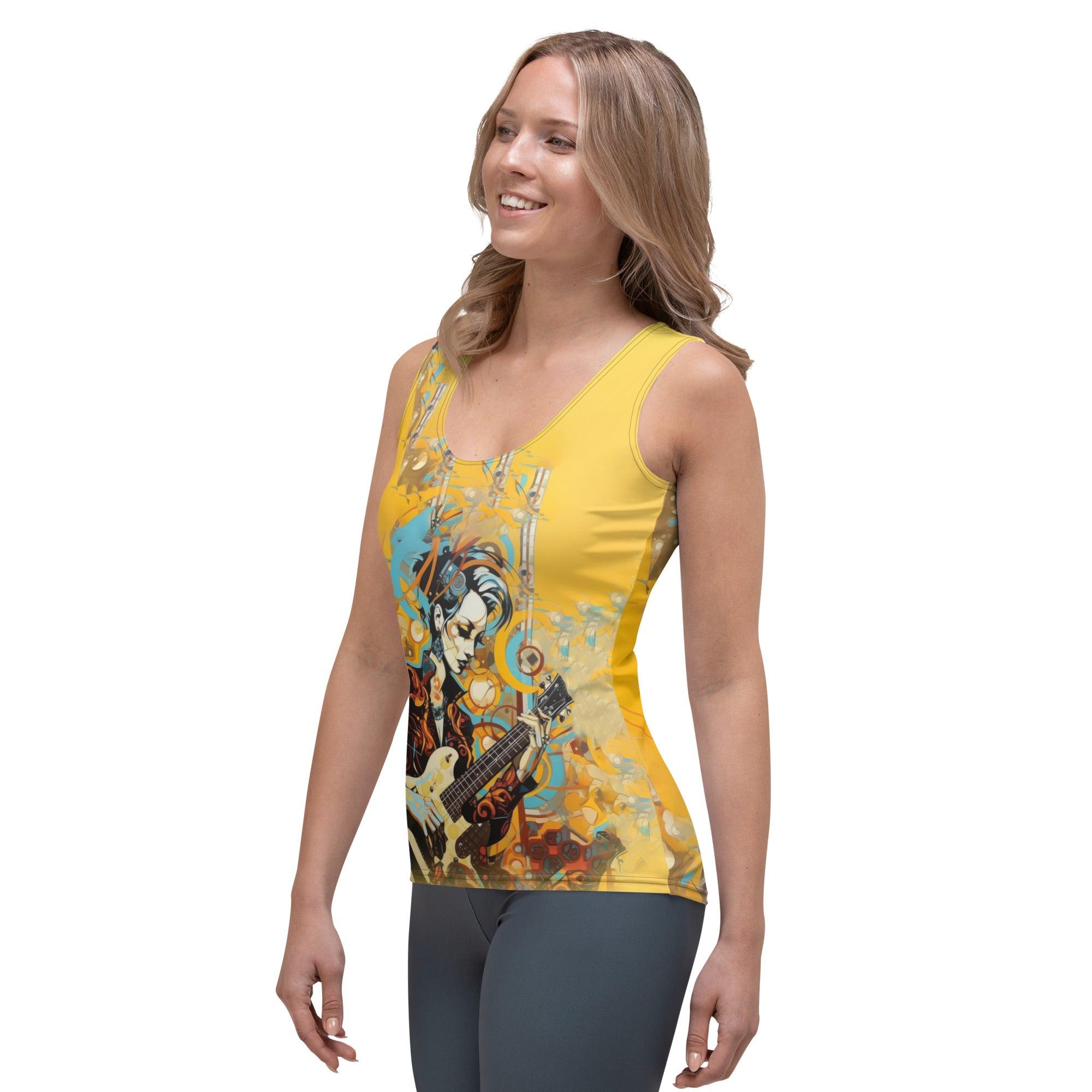 Melodies Heal the Heart Sublimation Tank Top - Side View