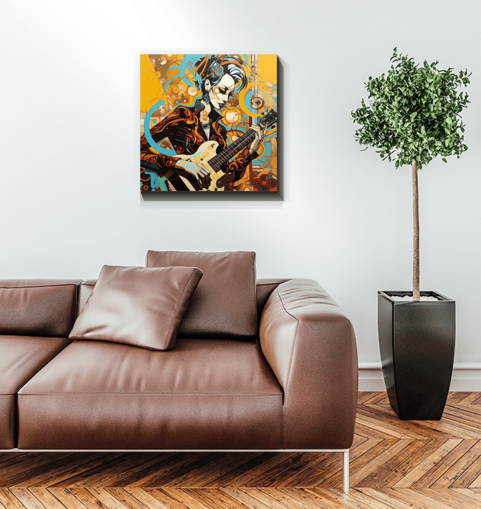 Vibrant colors of Melodies Heal The Heart canvas artwork.