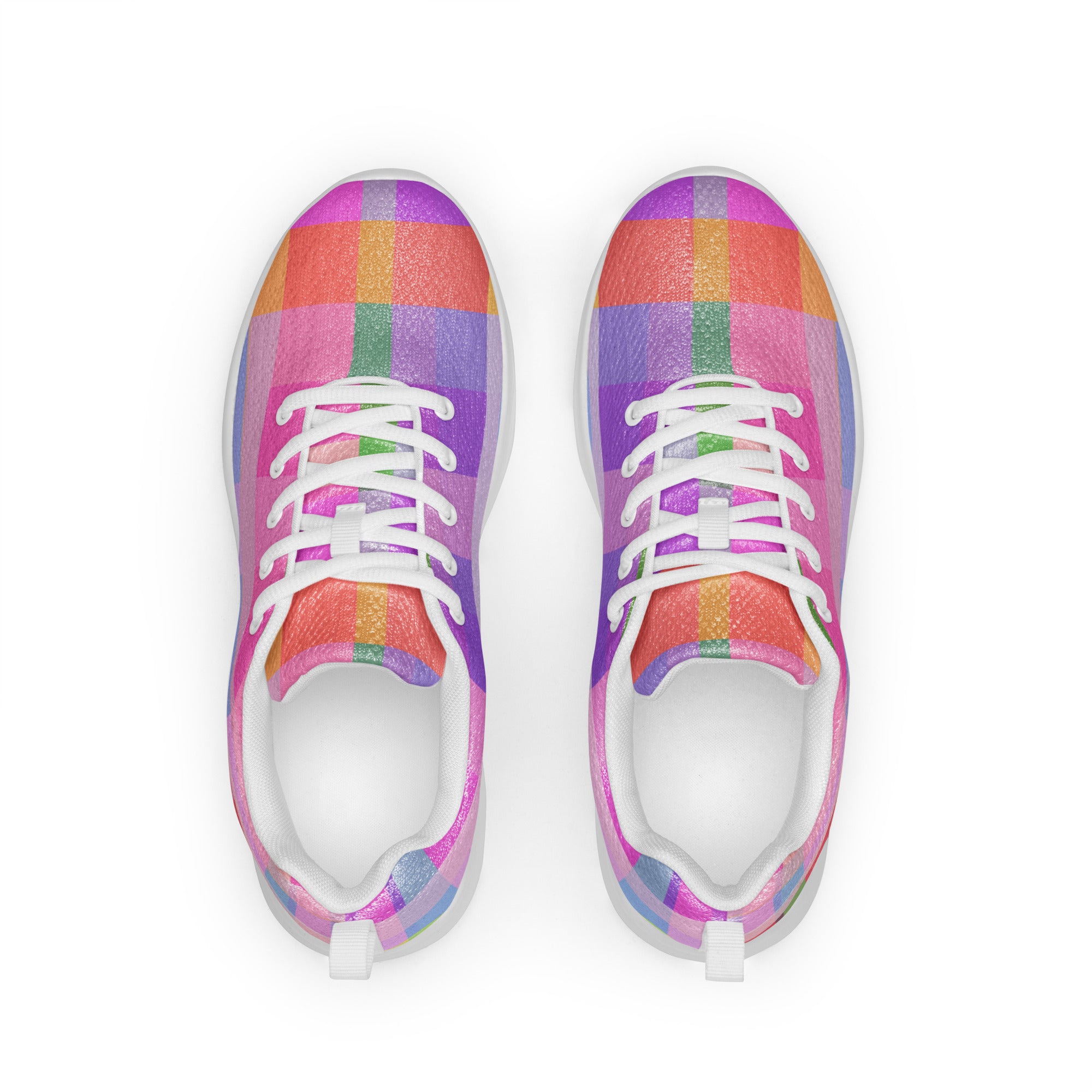 Elevate your athletic wear with these eye-catching Rainbow Runner Shoes, blending exceptional durability with a kaleidoscope of color.
