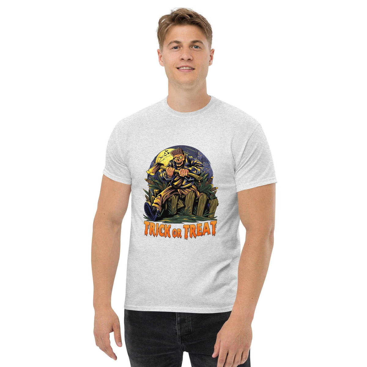 Haunting Horrors: Men's Halloween Classic Tee - Beyond T-shirts