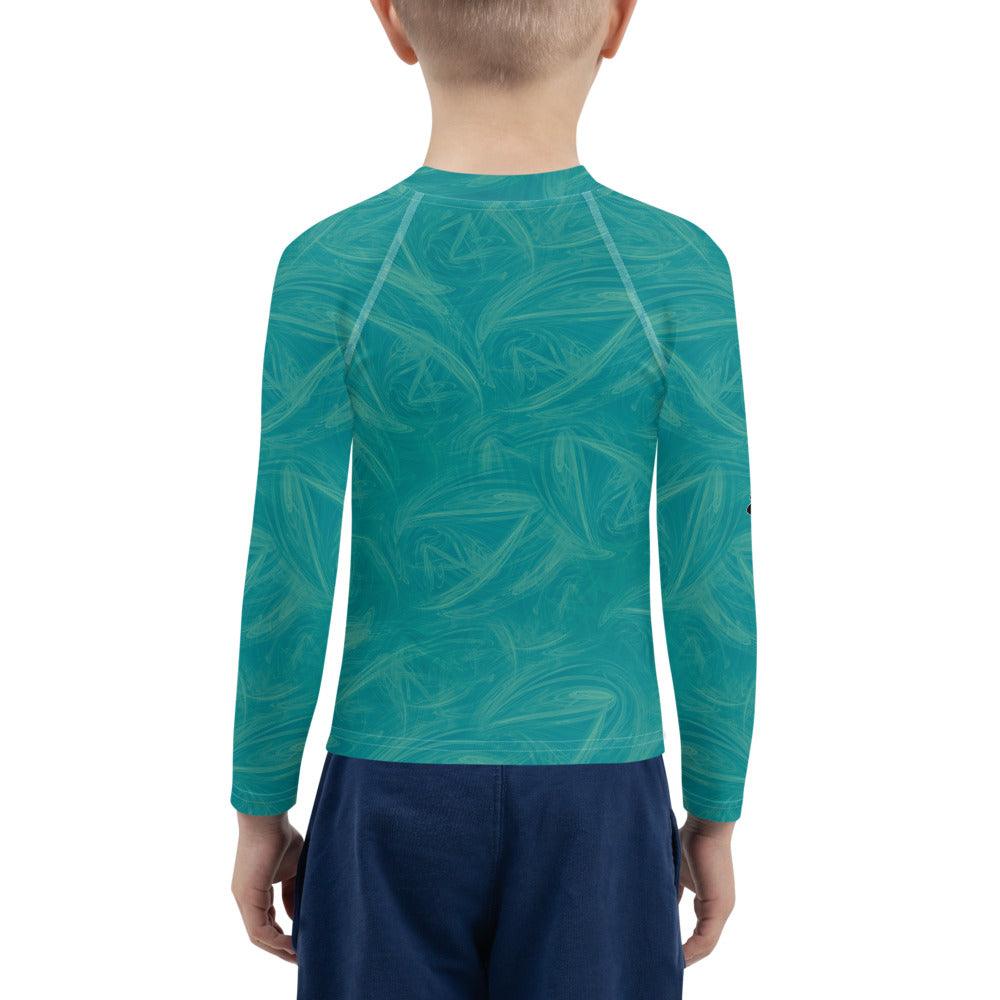 Back view of Mesmerizing Fairy Vision Rash Guard for kids.