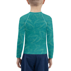 Back view of Mesmerizing Fairy Vision Rash Guard for kids.