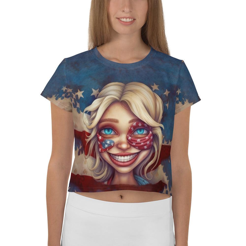 Midnight Magic All-Over Print Crop Tee - Beyond T-shirts