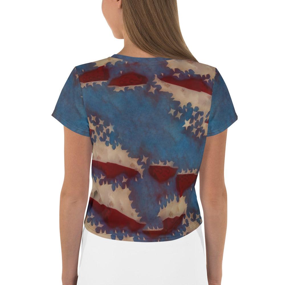 Midnight Magic All-Over Print Crop Tee - Beyond T-shirts