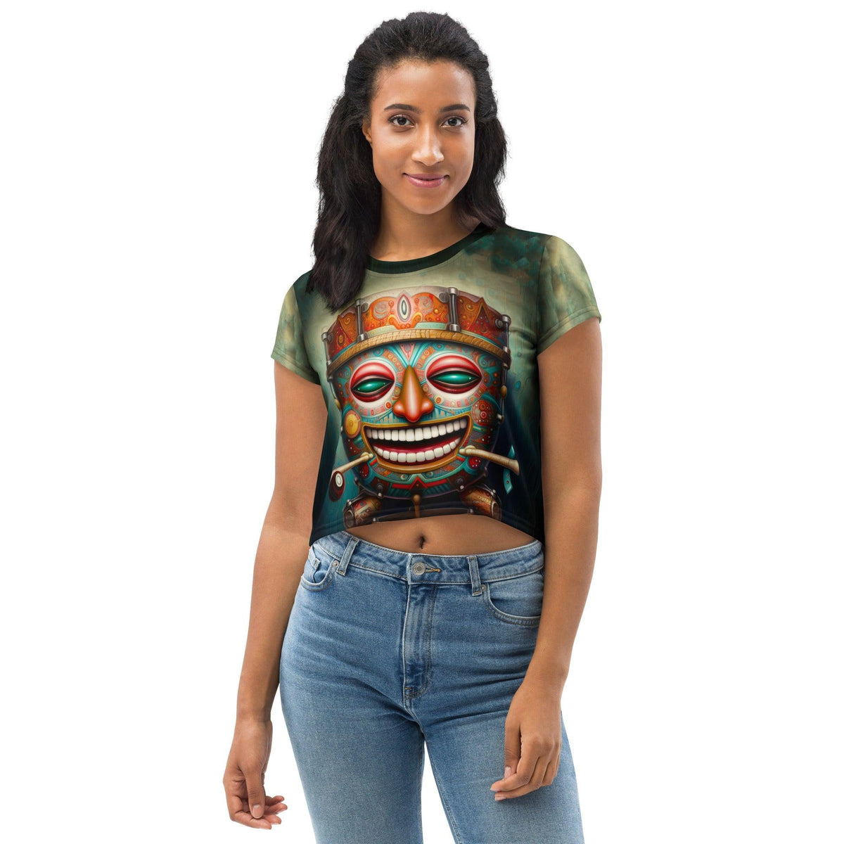 Midnight Muse All-Over Print Crop Tee - Beyond T-shirts