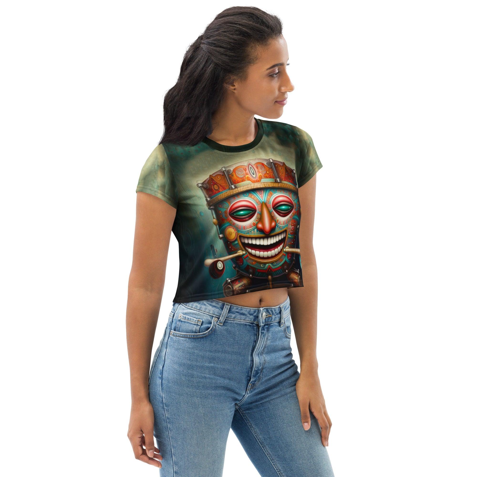 Midnight Muse All-Over Print Crop Tee - Beyond T-shirts