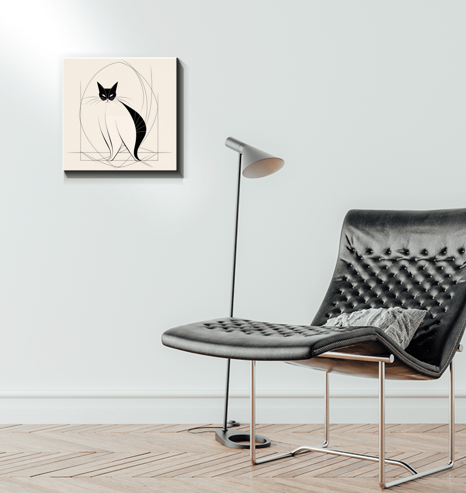 Graceful Cat Ballet Pose Canvas - Beyond T-shirts