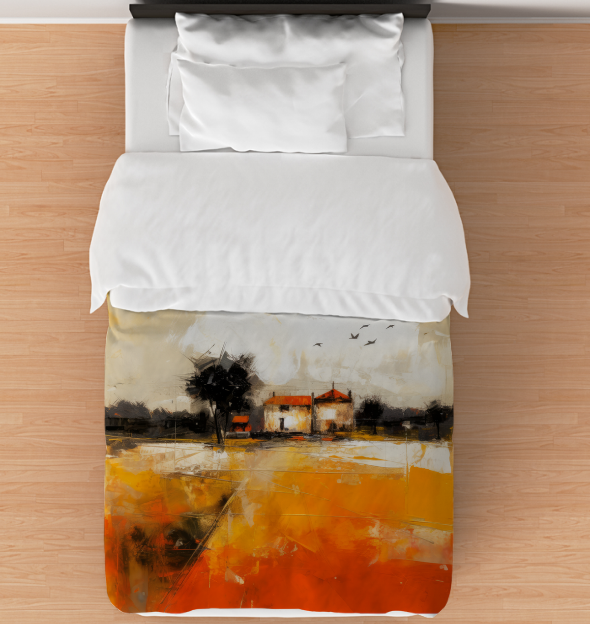 Serene Mountain Landscape Duvet Cover