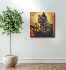 Cat's Whimsical Dreams Wrapped Canvas