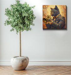 Cat's Whimsical Dreams Wrapped Canvas
