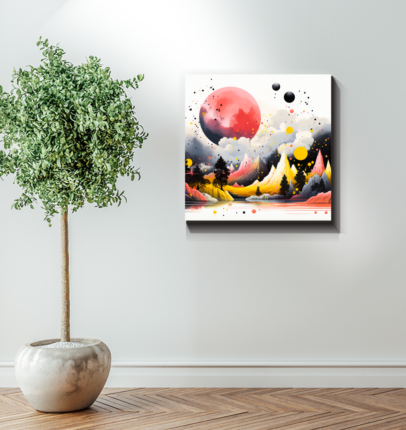 Radiant Rainforest Jungle Landscape Canvas