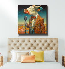Goat's Whimsical World Wrapped Canvas