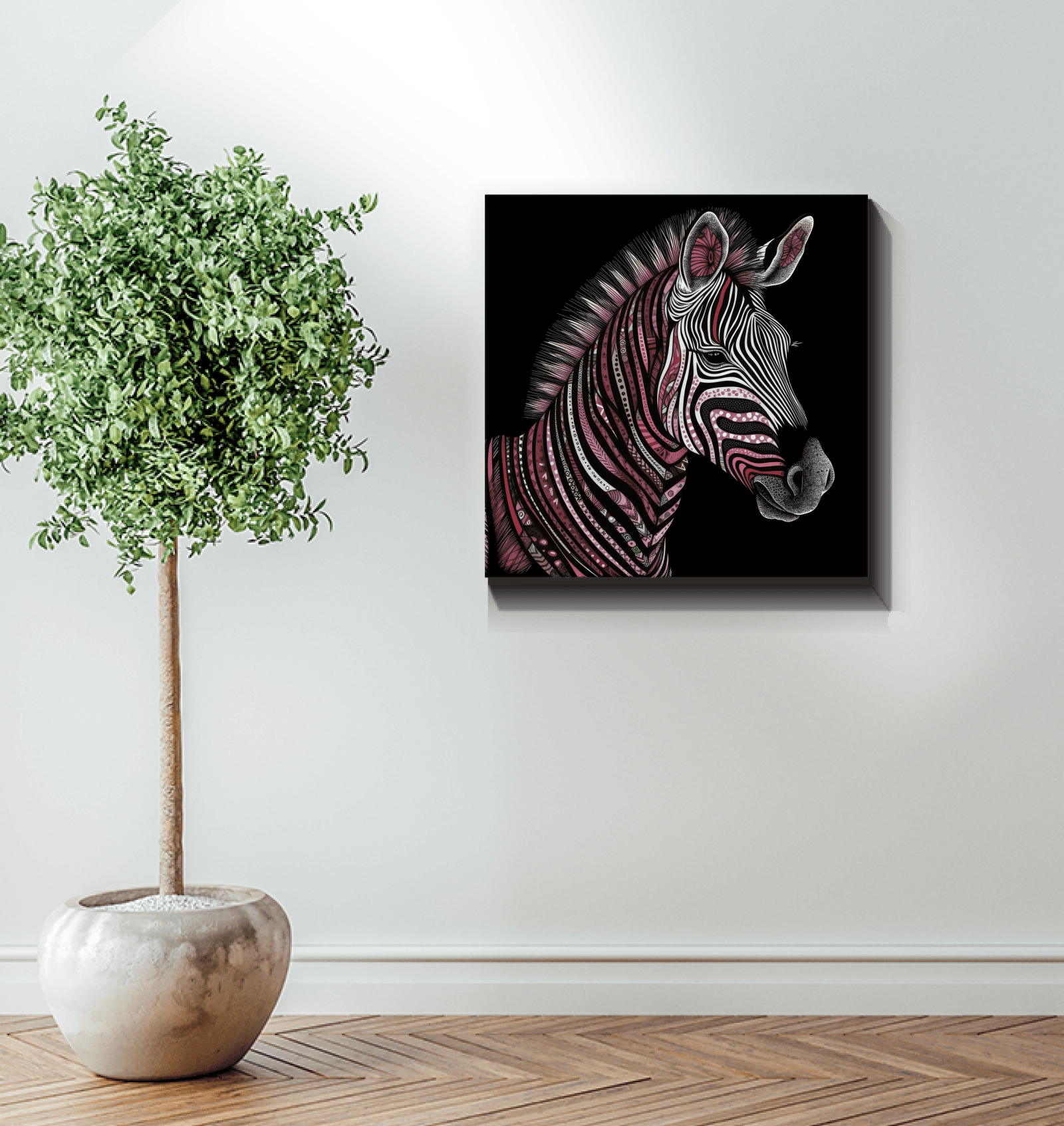 Majestic Zebra Run Canvas - Beyond T-shirts