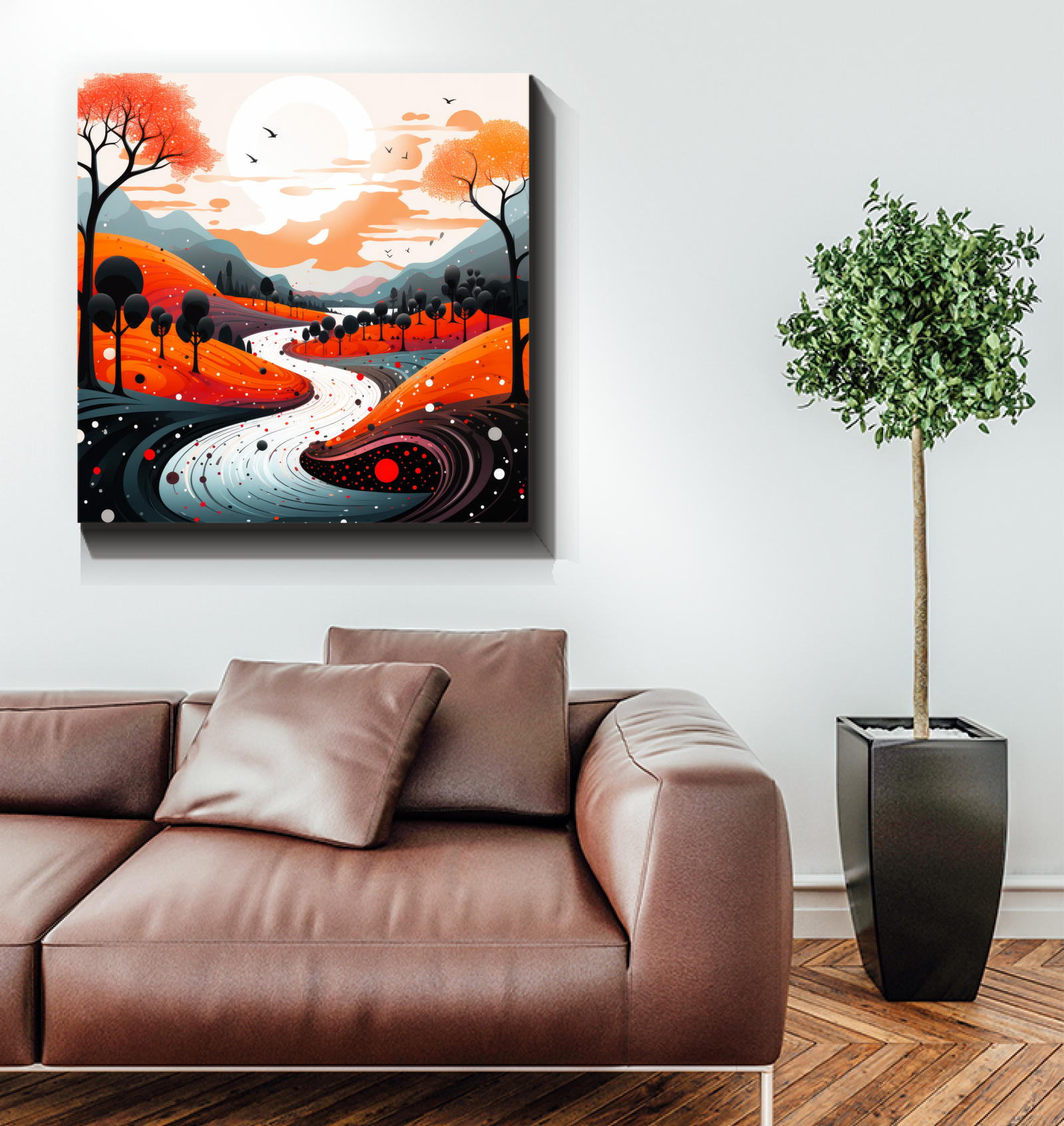 Serene Savannah African Landscape Canvas