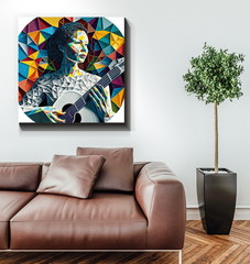 Music speaks to hearts Wrapped Canvas