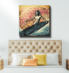 Surfing Reverie Canvas Art - Beyond T-shirts