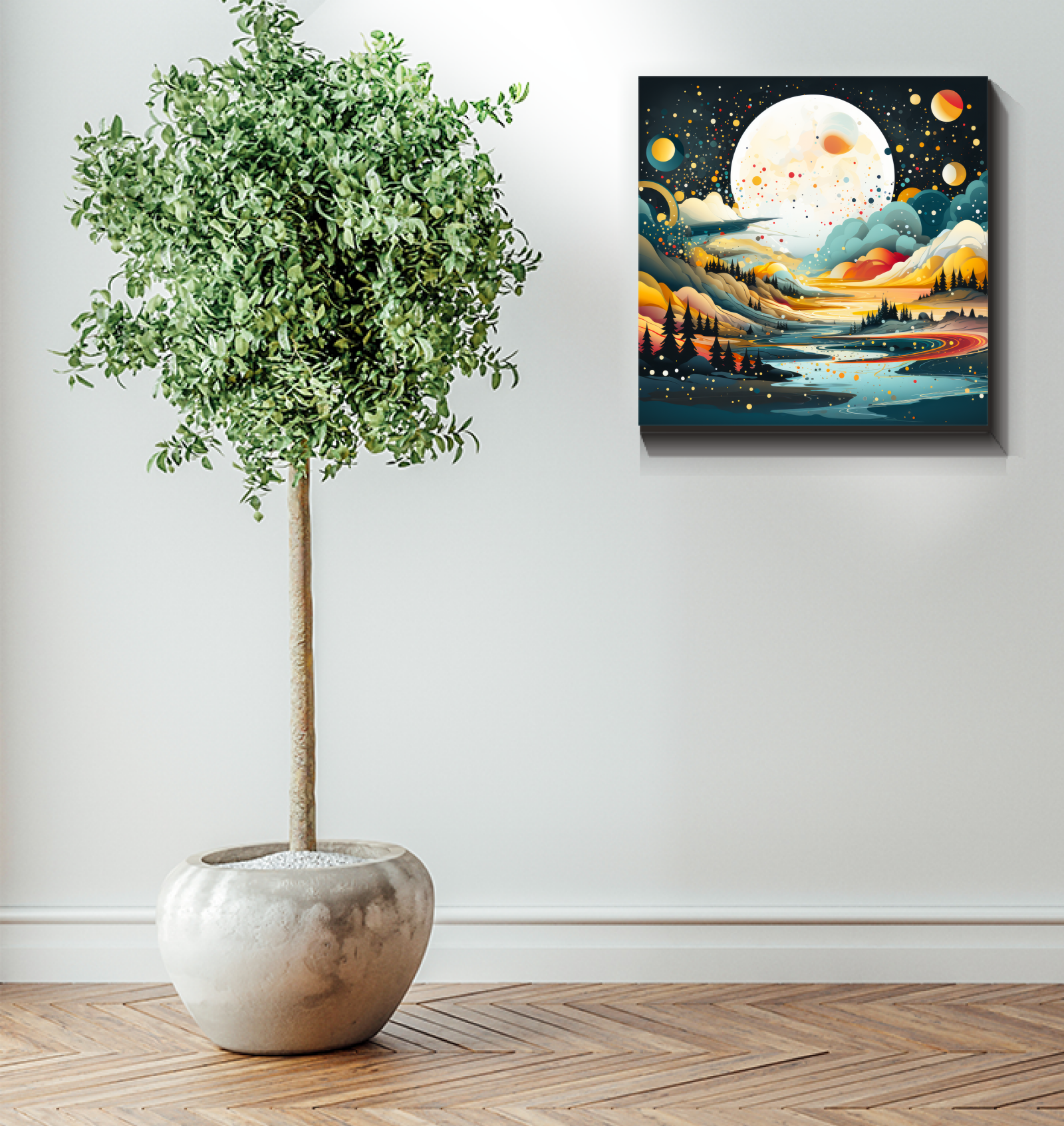 Whimsical Wildflowers Meadow Canvas