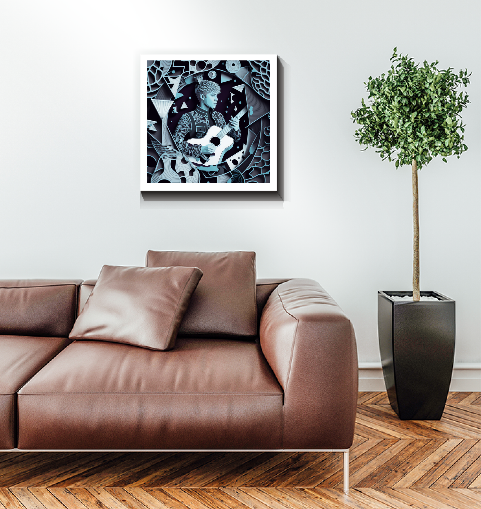 Unique seasonal canvas art ideal for living room or workspace.