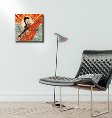 Surfing Serenity Canvas Art - Beyond T-shirts