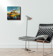 Misty Forest Retreat Wrapped Canvas