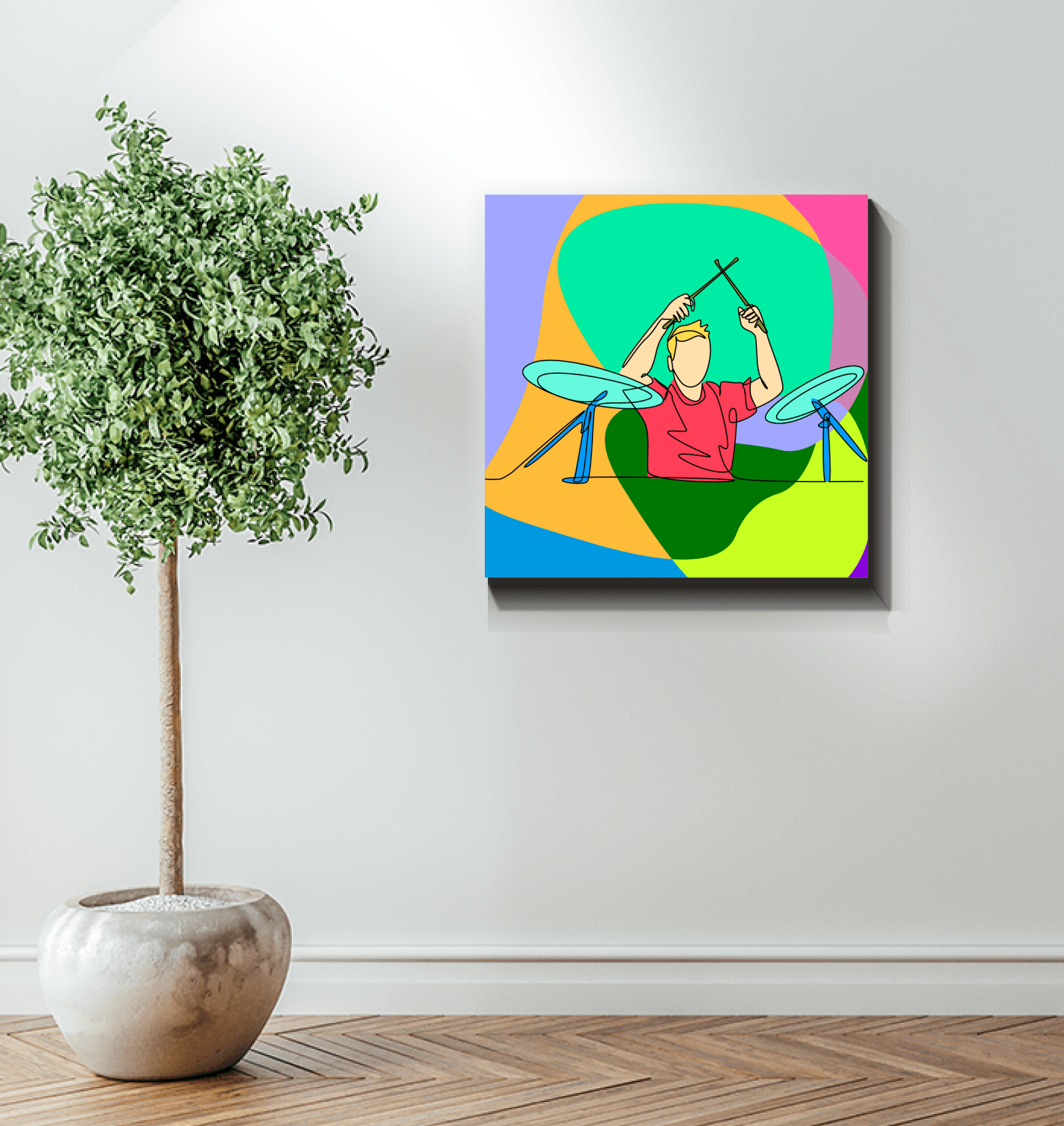Drummer 1 Wrapped Canvas - Beyond T-shirts