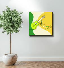 Guitar Line Art Wrapped Canvas - Beyond T-shirts
