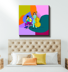 Band Of Musicians Wrapped Canvas - Beyond T-shirts
