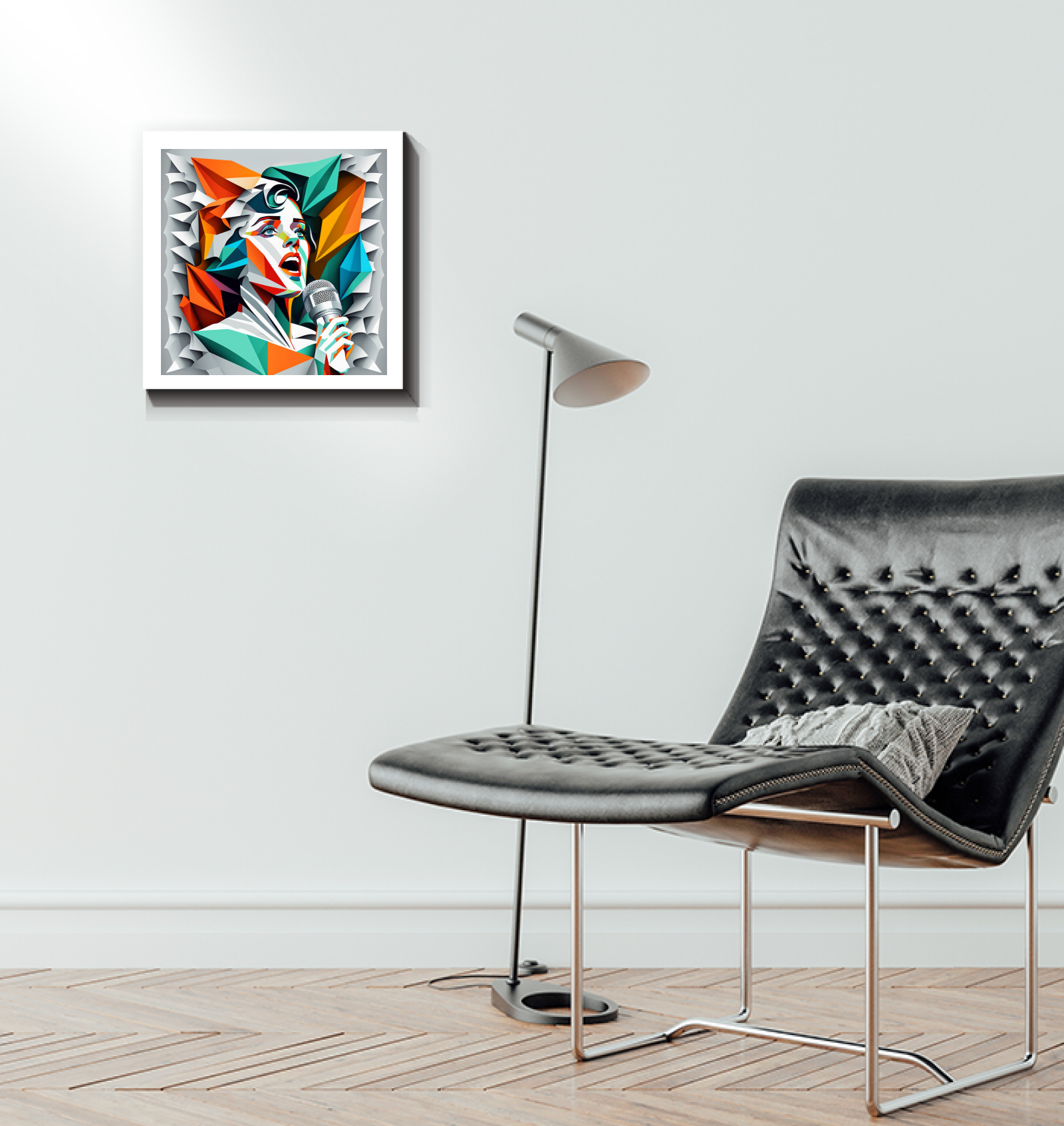 Artistic representation of a banjo on high-quality canvas.