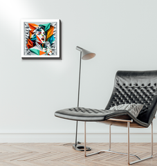 Artistic representation of a banjo on high-quality canvas.