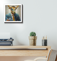Space-themed wall art with bear.