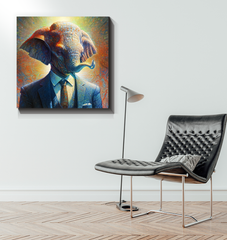 Elephant Dreamscape Wrapped Canvas