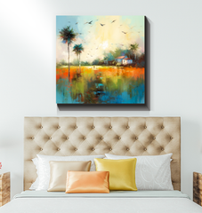 Desert Mirage Landscape Canvas Decor