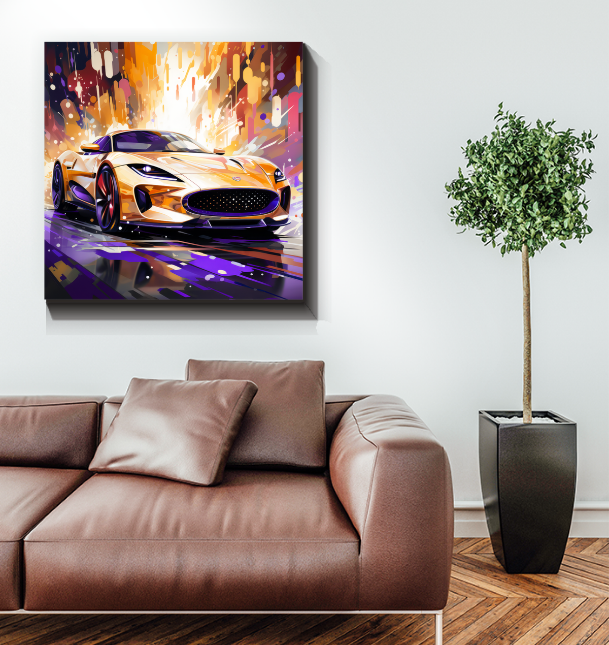 Future Concept Car Wrapped Canvas