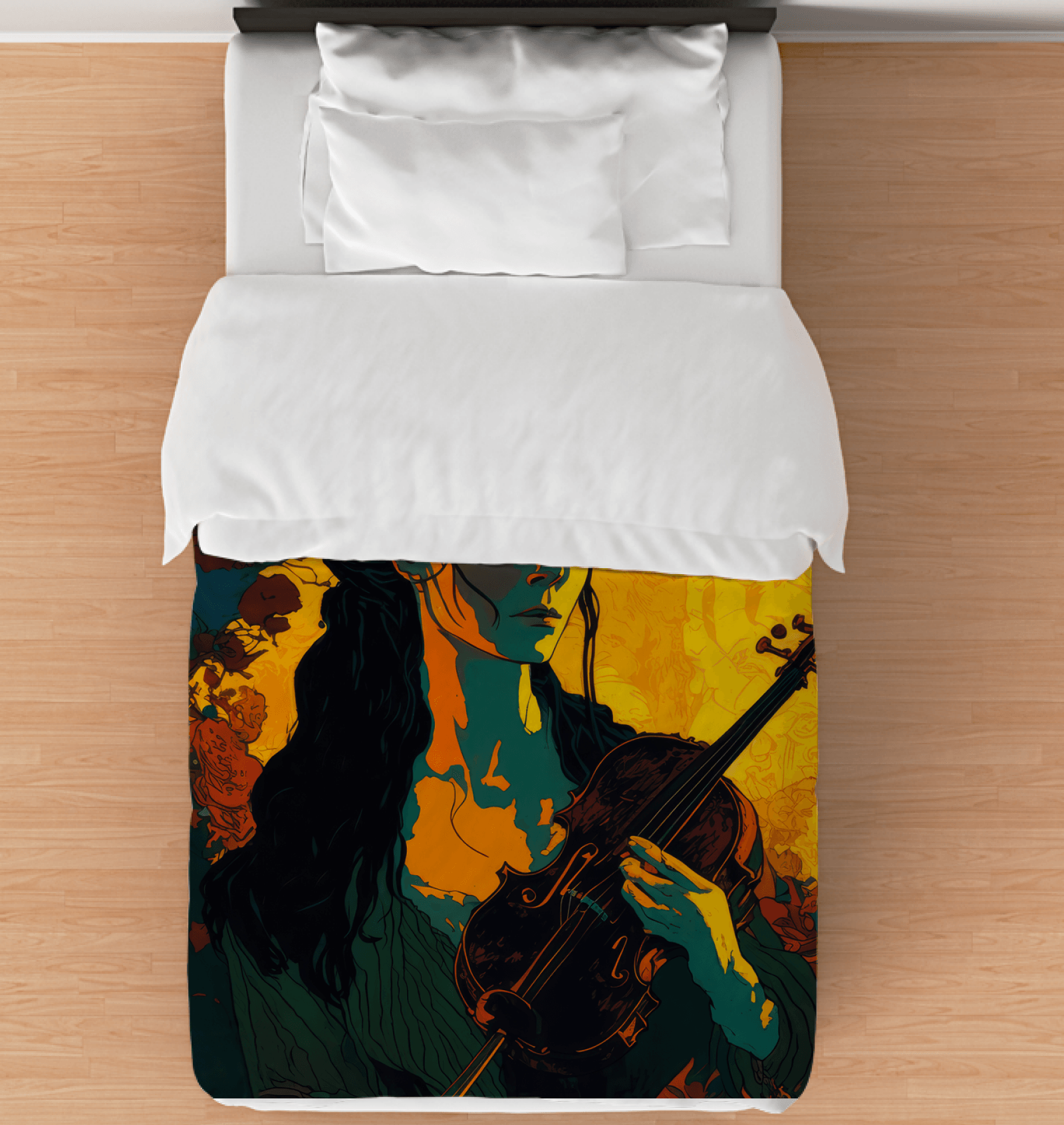 SurArt 78 Duvet Cover showcasing its chic and elegant design on a bed.